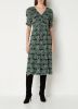 BA&SH Fine midi jurk met pofmouw en print online kopen