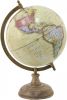 Clayre & Eef Wereldbol 22x33 cm Geel Hout Ijzer Globe Aardbol online kopen