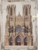 Clayre & Eef Schilderij 60x80 Cm Beige Bruin Canvas Notre Dame Canvas Schilderij Wanddecoratie Muurversiering Beige online kopen