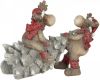 Clayre & Eef Zilvere Decoratie Rendieren Met Kerstboom Led 39*26*29 Cm 6ce1140 online kopen
