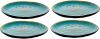 Palmer Bord Lotus 27.5 cm Turquoise Zwart Stoneware 4 stuk(s ) online kopen