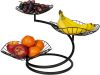 QUVIO Fruitmand 3 laags metaal Zwart online kopen