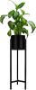 QUVIO Plantenstandaard Inclusief Pot 22 X 22 X 75 Cm Metaal Zwart online kopen