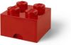 LEGO Set van 4 Opberglade Brick 4, Rood online kopen