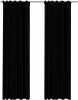 VidaXL Gordijnen linnen look verduisterend haken 2 st 140x245 cm zwart online kopen