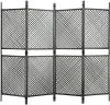 VidaXL Kamerscherm met 4 panelen 240x200 cm poly rattan antraciet online kopen