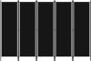 VidaXL Kamerscherm met 5 panelen 250x180 cm zwart online kopen