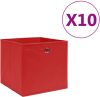 VidaXL Opbergboxen 10 st 28x28x28 cm nonwoven stof rood online kopen
