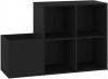 VidaXL Opbergkast 105x35, 5x70 cm spaanplaat zwart online kopen