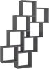 VidaXL Wandschap kubus 90x15x119 cm spaanplaat hoogglans grijs online kopen