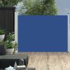 VidaXL Tuinscherm uittrekbaar 100x500 cm blauw online kopen