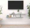 VidaXL Tv wandschap 125x18x23 cm bewerkt hout grijs sonoma eikenkleur online kopen