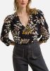 BA&SH Bedrukte blouse met V hals, 3/4 mouwen Cross online kopen