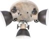 Steinhauer Industriële plafondlamp Gearwood 3 lichts antraciet met hout 3063A online kopen