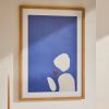 Kave Home Allish foto met blauwe en witte vormen 50 x 70 cm online kopen