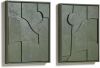 Kave Home Talin set van 2 abstracte schilderijen, 30 x 40 cm online kopen
