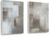 Kave Home Vinka set van 2 witte en grijze canvassen 30 x 40 cm online kopen