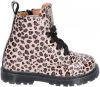 Develab 42102 lakleren veterboots met panterprint oudroze online kopen