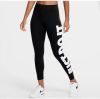 Nike Sportswear Essential Legging met hoge taille en graphic voor dames Zwart online kopen