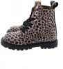 Develab 42102 lakleren veterboots met panterprint oudroze online kopen