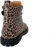 Develab 42102 lakleren veterboots met panterprint oudroze online kopen