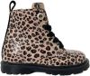 Develab 42102 lakleren veterboots met panterprint oudroze online kopen