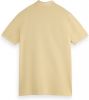 Scotch and Soda T shirts Organic cotton garment dyed pique polo with washing Beige online kopen