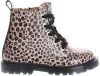 Develab 42102 lakleren veterboots met panterprint oudroze online kopen