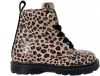 Develab 42102 lakleren veterboots met panterprint oudroze online kopen