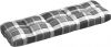 VidaXL Tuinbankkussen ruitpatroon 120x40x12 cm stof grijs online kopen