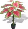 VidaXL Kunst caladium plant met pot 70 cm groen en rood online kopen