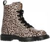 Develab 42102 lakleren veterboots met panterprint oudroze online kopen