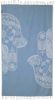 Seahorse hamamdoek (100x180 cm) Lichtblauw/wit online kopen